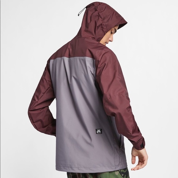 New Nike SB Shield Jacket Red/ Burgundy/ Grey Sz M - Picture 4 of 7